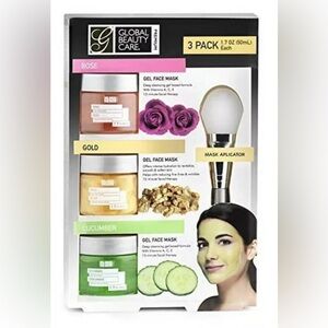 Global Beauty Care 3-Pack Gel Face Mask with Applicator